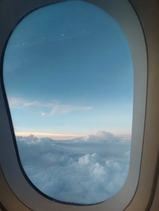 View from the plane window on the way to Bengaluru